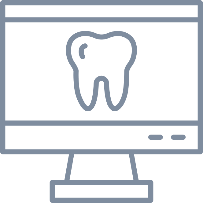 tooth on a computer screen